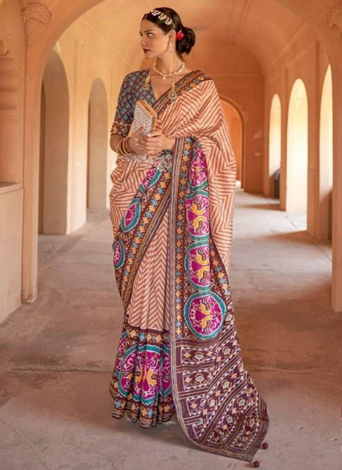 Suwarna Rewaa New Latest Designer Printed Patola Silk Saree Collection